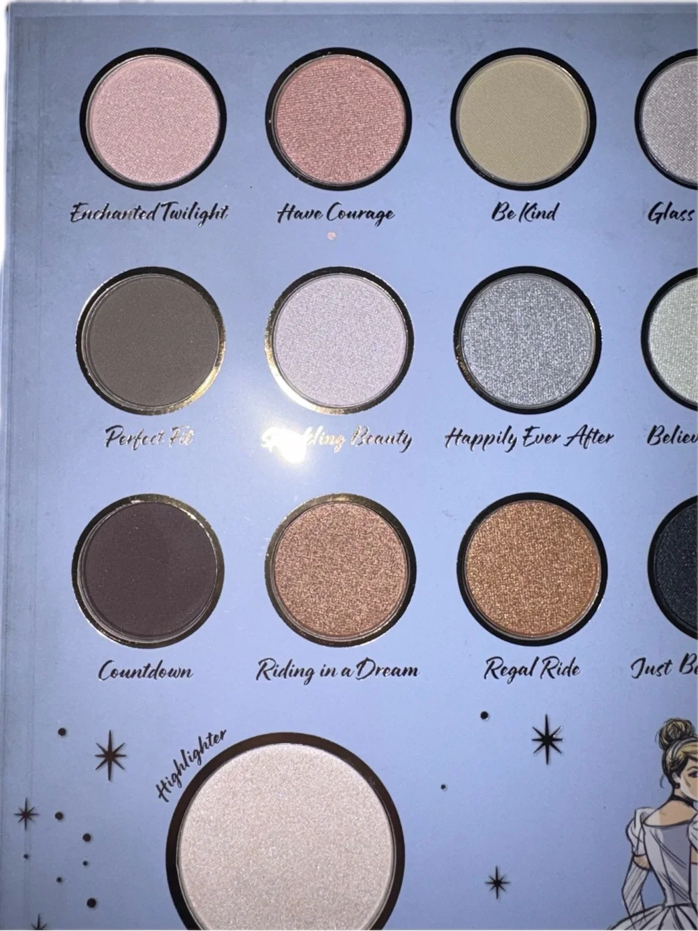Taste Beauty x Disney Cinderella Eyeshadow and Face Palette collectible design